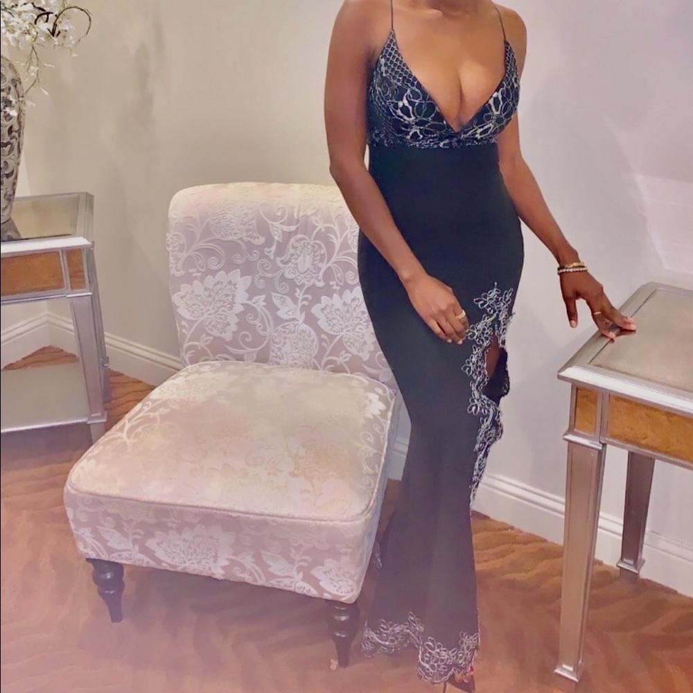 ASOS Black, detailed evening gown.